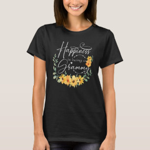 Happiness Is Being A Grammy Women Flower Decor Gra T-Shirt