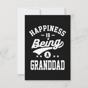 Happiness is Being a Granddad T-shirt Gift RSVP Card