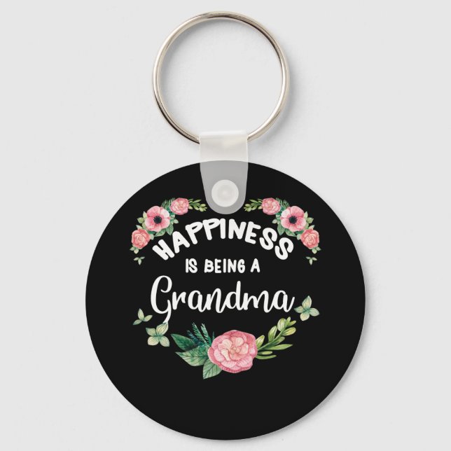 Happiness Is Being A Grandma Mother's Day Key Ring (Front)