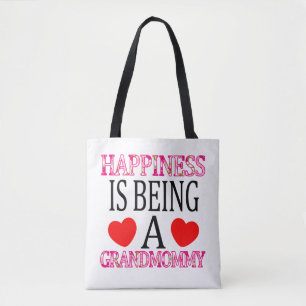 Happiness Is Being A Grandmomy Floral Mimi Xmas Tote Bag