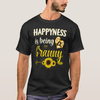 Happiness Is Being A Granny Sunflower Grandma Moth T-Shirt