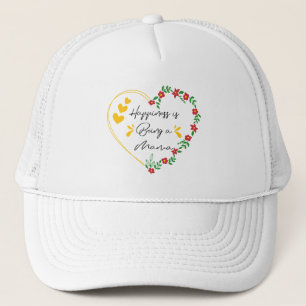 Happiness Is Being A Mama Birthday Gifts Cute Mum Trucker Hat