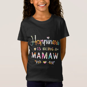 Happiness Is Being a Mamaw Cute Grandma Christmas  T-Shirt