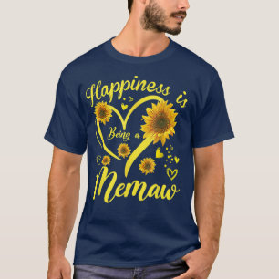 Happiness Is Being A Memaw Sunflower Mothers Day T-Shirt
