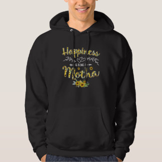Happiness Is Being A Motha Women Sunflower Decor M Hoodie