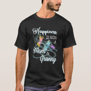 Happiness Is Being A Mum & Granny Dragonfly Mother T-Shirt