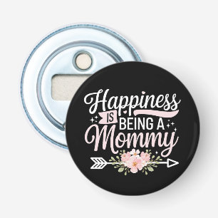 Happiness Is Being A Mummy Floral Mother’s Day Bottle Opener