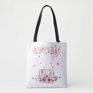 Happiness Is Being A Nana Floral Mimi Christmas Tote Bag