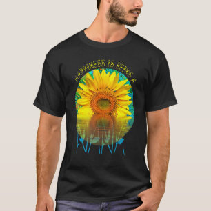 Happiness Is Being A Nana Sunflower Grandmother C T-Shirt