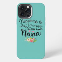 Happiness Is Being A Nana With Floral Heart