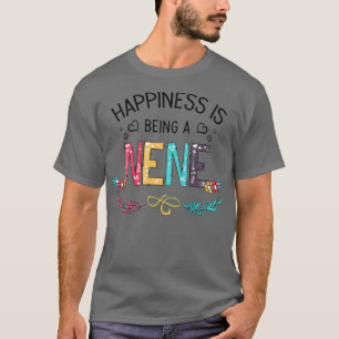 Happiness Is Being A Nene Wildflowers Valentines M T-Shirt