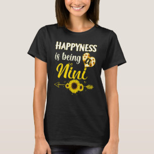 Happiness Is Being A Nini Sunflower Grandma Mother T-Shirt