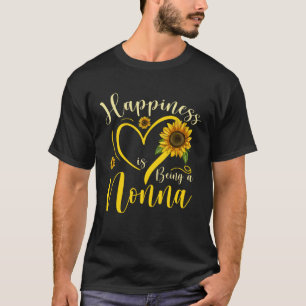 Happiness Is Being A Nonna Sunflower Mother's Day  T-Shirt