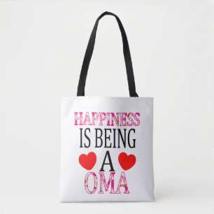 Happiness Is Being A Oma Floral Mimi Mother's Day Tote Bag