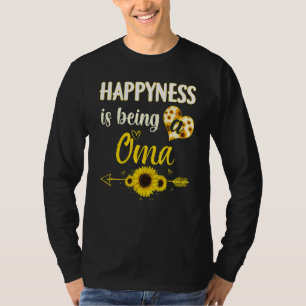 Happiness Is Being A Oma Sunflower Grandma Mother' T-Shirt