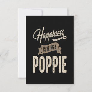 Happiness is Being a Poppie RSVP Card