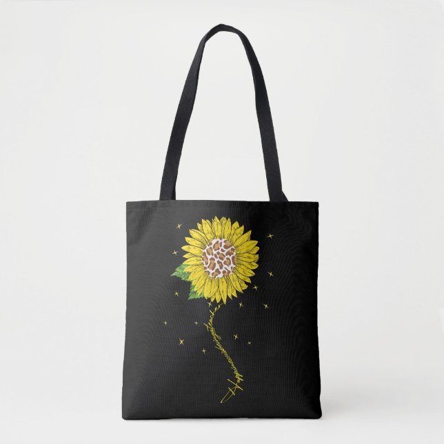 Happiness Is Being A Teacher Floral Mimi Christmas Tote Bag (Front)