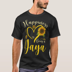Happiness Is Being A Yaya Sunflower Mother's Day W T-Shirt