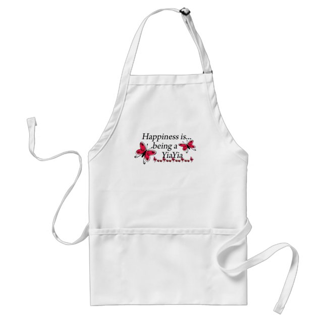 Happiness Is Being A YiaYia BUTTERFLY Standard Apron (Front)