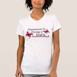 Happiness Is Being A YiaYia BUTTERFLY T-Shirt