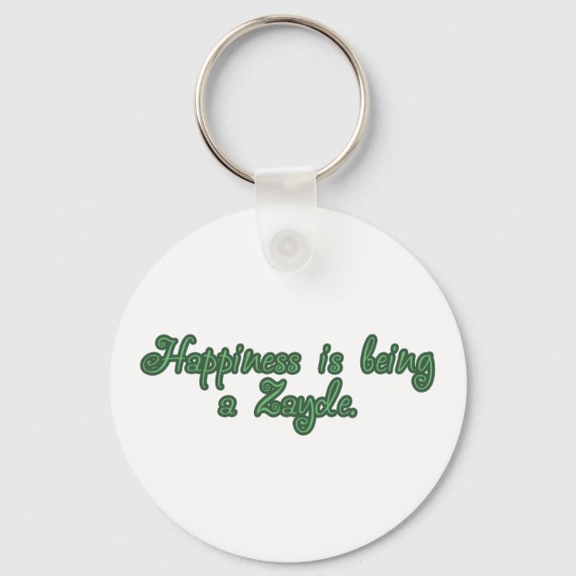 Happiness is being a Zayde Key Ring (Front)