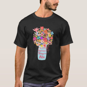 Happiness Is Being An Abi Flower Grandma Mother s T-Shirt