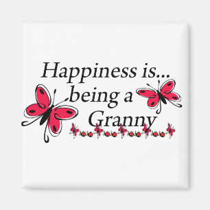 Happiness Is Being An Granny BUTTERFLY Magnet