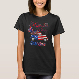 Happiness Is Being Grandma American Nana Truck 4th T-Shirt