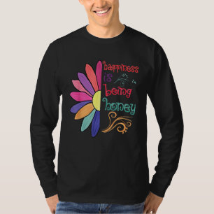 Happiness Is Being Honey Grandma To Be Sunflower M T-Shirt