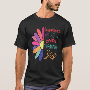 Happiness Is Being Lala Grandma To Be Sunflower Mo T-Shirt