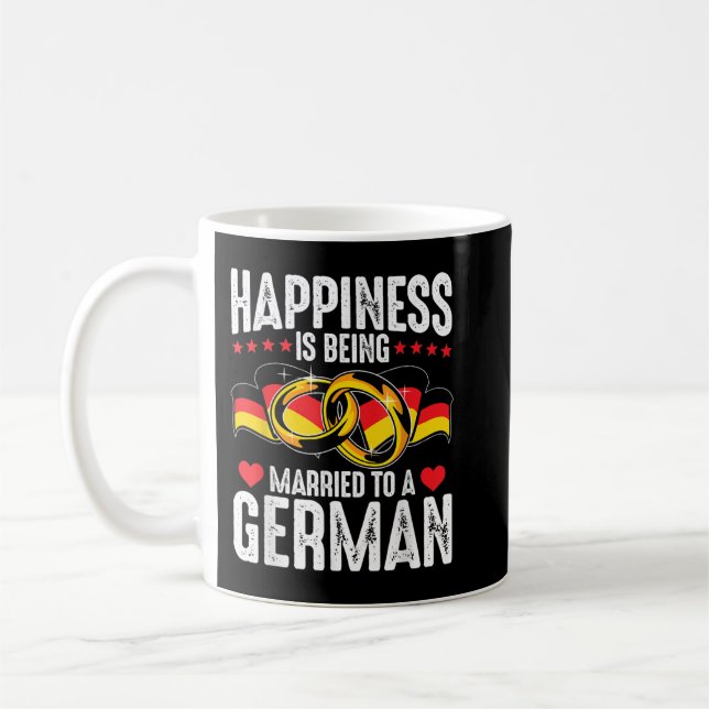 Happiness Is Being Married To A German Husband Wif Coffee Mug (Left)