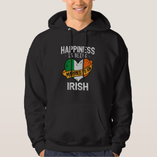 Happiness Is Being Married To An Irish Wife Husban Hoodie