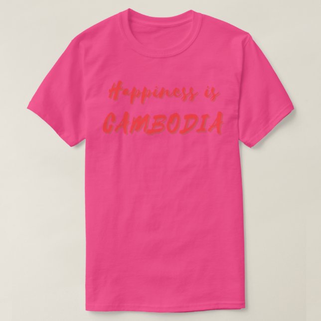 Happiness is Cambodia T-Shirt (Design Front)