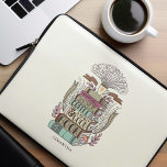 Happiness is Coffee and Books Personalised Laptop Sleeve<br><div class="desc">Personalised design featuring a hand-drawn illustration of a stack of books and a coffee cup. Perfect for coffee lover bookworms.</div>
