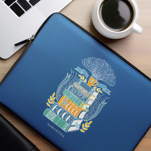 Happiness is Coffee and Books Personalised Laptop Sleeve