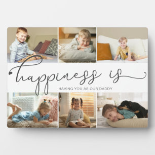 Happiness is Daddy Photo Collage Plaque