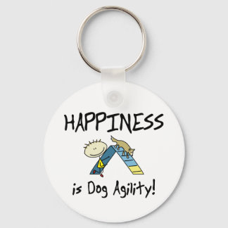 Happiness is Dog Agility Keychain