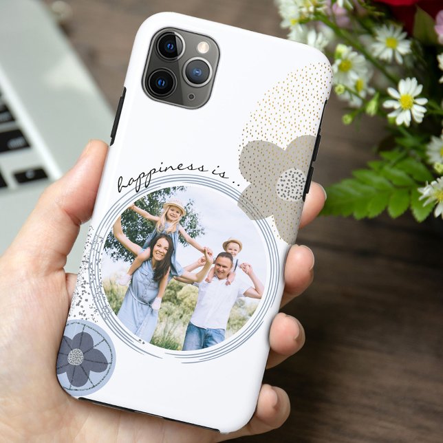 Happiness is .. Family Photo | Pop Art Flowers Case-Mate iPhone Case (Creator Uploaded)