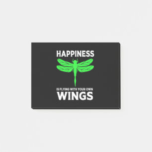 Happiness Is Flying With Dragonfly Post-it Notes