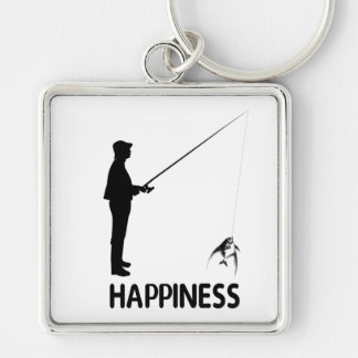 Happiness Is Going Fishing Key Ring