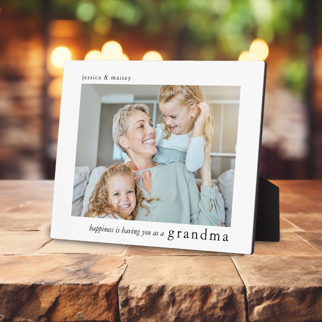 Happiness.. is having you as a Grandma Photo Plaque (Creator Uploaded)