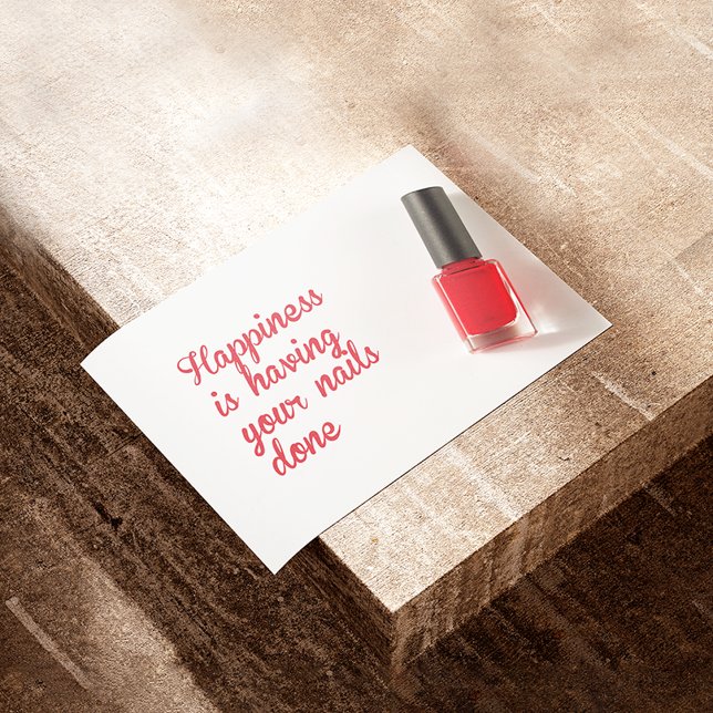 Happiness is having your nails done, nail salon poster (Creator Uploaded)
