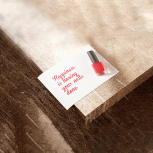 Happiness is having your nails done, nail salon poster