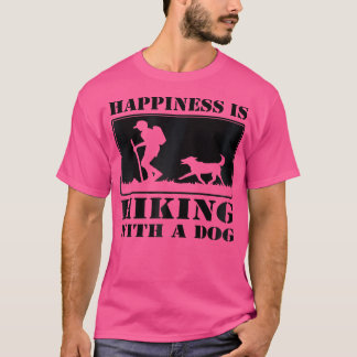 Happiness Is Hiking With A Dog Graphic Men'S T-Shirt