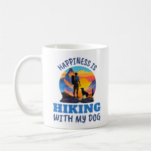 Happiness is Hiking With my Dog Coffee Mug