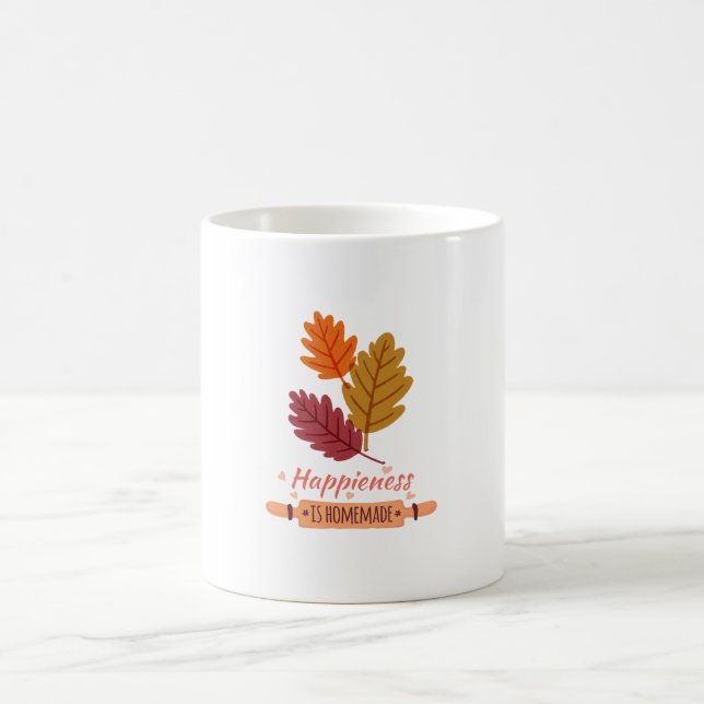 happiness is homemade autumn amazing design  coffee mug (Center)