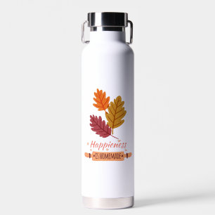 happiness is homemade autumn amazing design water bottle