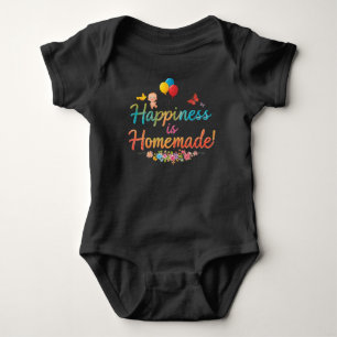 Happiness is Homemade" Baby Fine Jersey T-Shirt Bodysuit