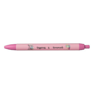 Happiness is Homemade Recipe Black Ink Pen