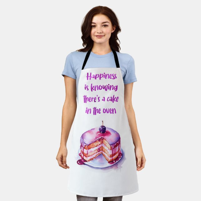 Happiness Is Knowing There's A Cake In The Oven Apron (Worn)